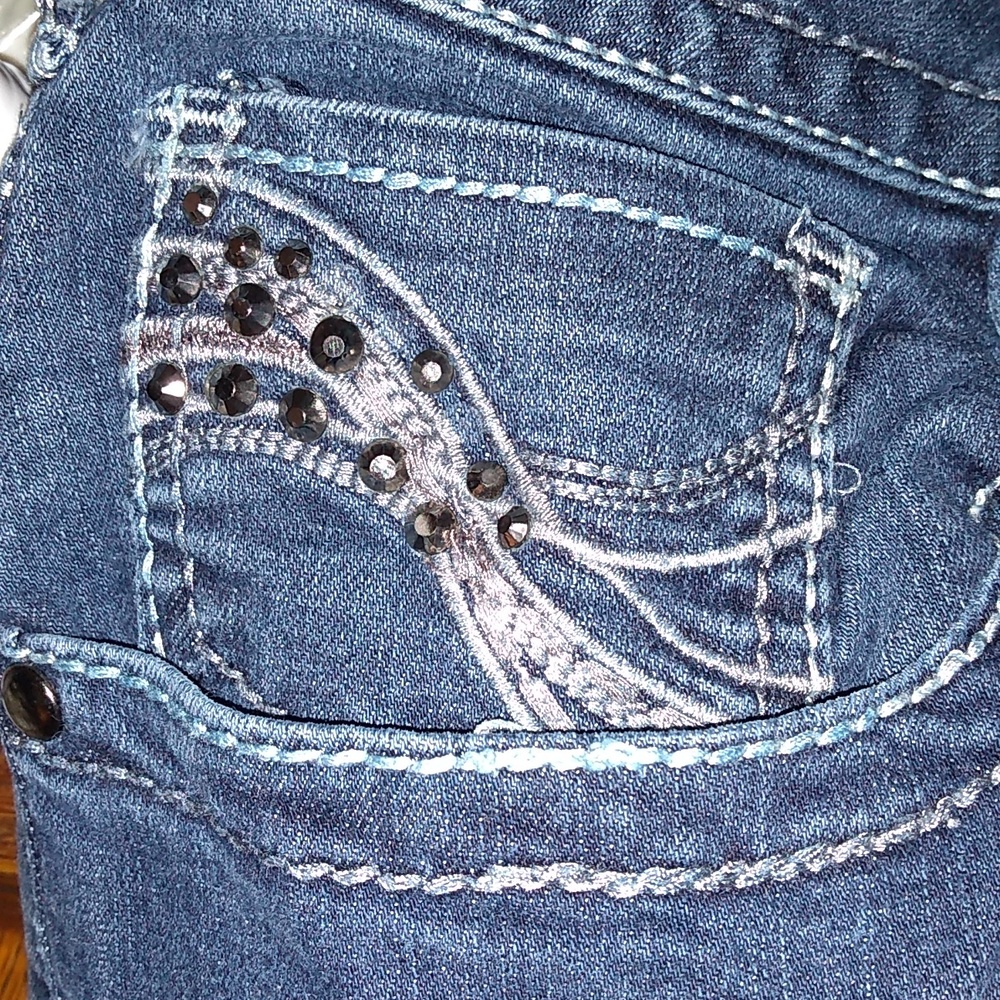 Lane Bryant Bootcut Jeans, Size 24 Regular, Bling on Back Pockets & Fron… - Picture 4 of 12